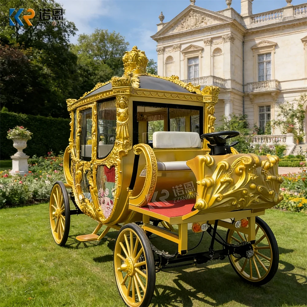 

Elegant European Luxury Customizable Royal Carriage Electric Drive Quiet Performance Structure Royal Carriage For Wedding Use
