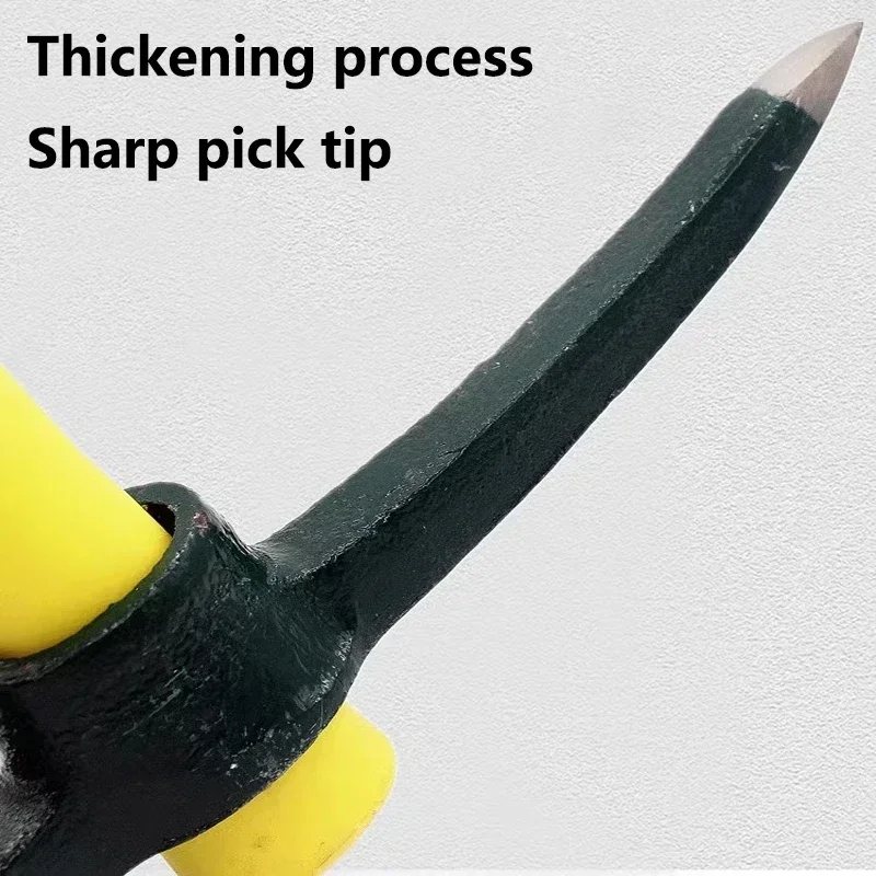 في الهواء الطلق مزورة المعالجة الحرارية الصلب اختيار مجرفة لقطع الأعشاب الضارة تقطيع 1 قطعة المنغنيز الصلب معول مع المضادة للانزلاق المطاط قبضة