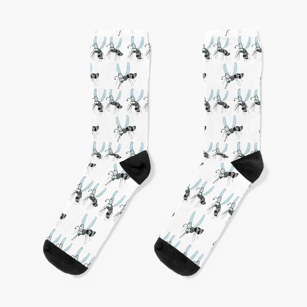 Mosquito in Flight and in Action Socks crazy winter Stockings funny gifts Men's Socks Luxury Women's