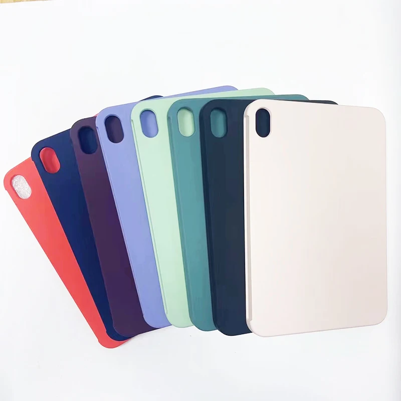 Casing Cangkang Pelindung iPad Silikon Cair Asli untuk 2021 iPad Mini6 untuk 2021 iPad Air4 iPad Pro11 iPad Pro12.9 Casing Penutup