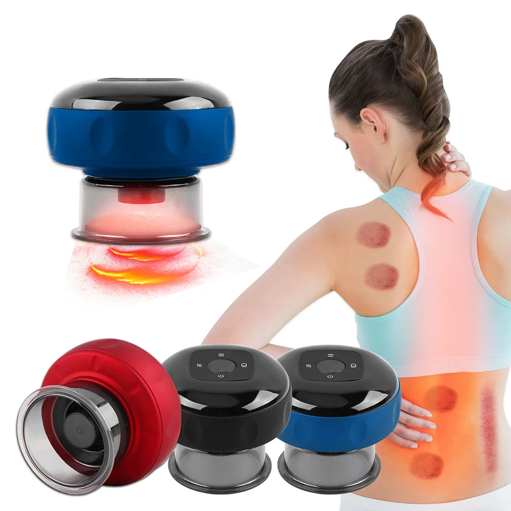 Electric Cupping Therapy Machine Cupping Massager Vibration Function Muscle Stimulator Guasha Massage Points Vacuum Suction Cups