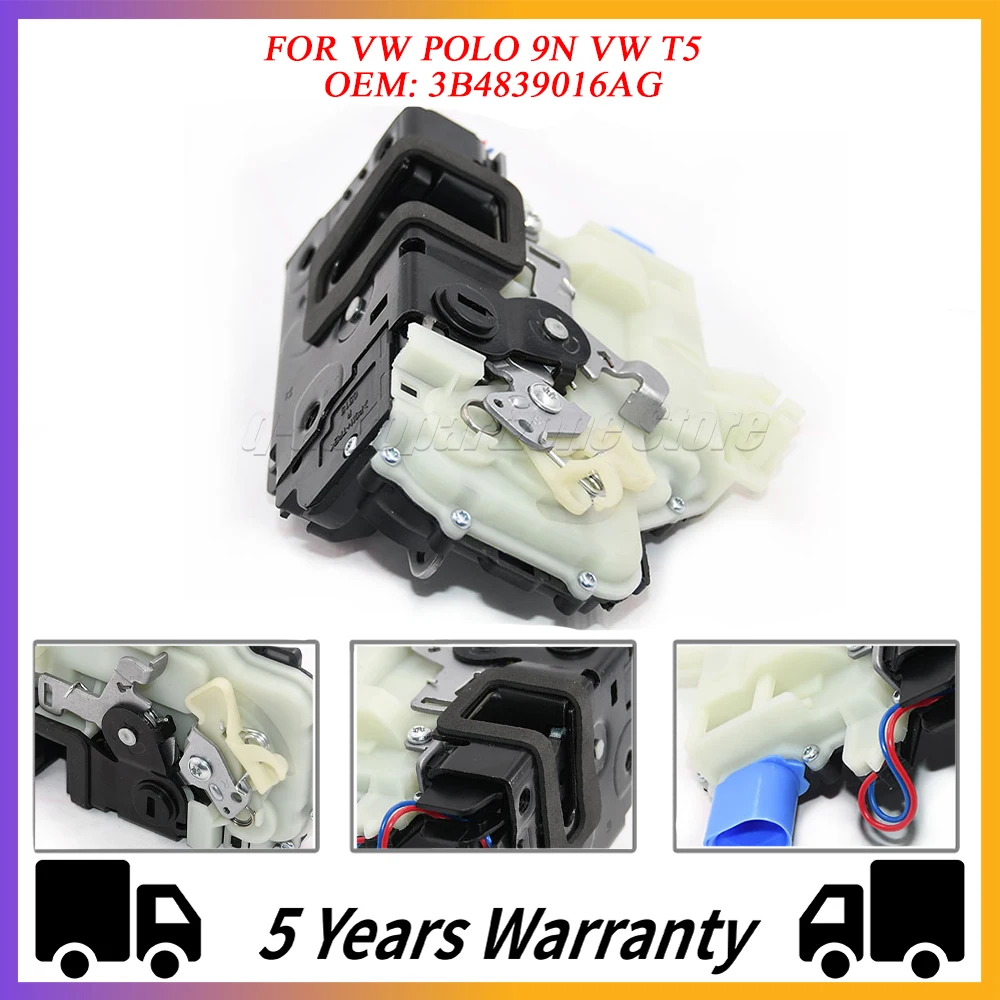 

High quality 3B4839016AG REAR RIGHT SIDE DOOR LOCK ACTUATOR MECHANISM FOR VW POLO 9N VW T5 TRANSPORTER CARAVELLE MULTIVAN