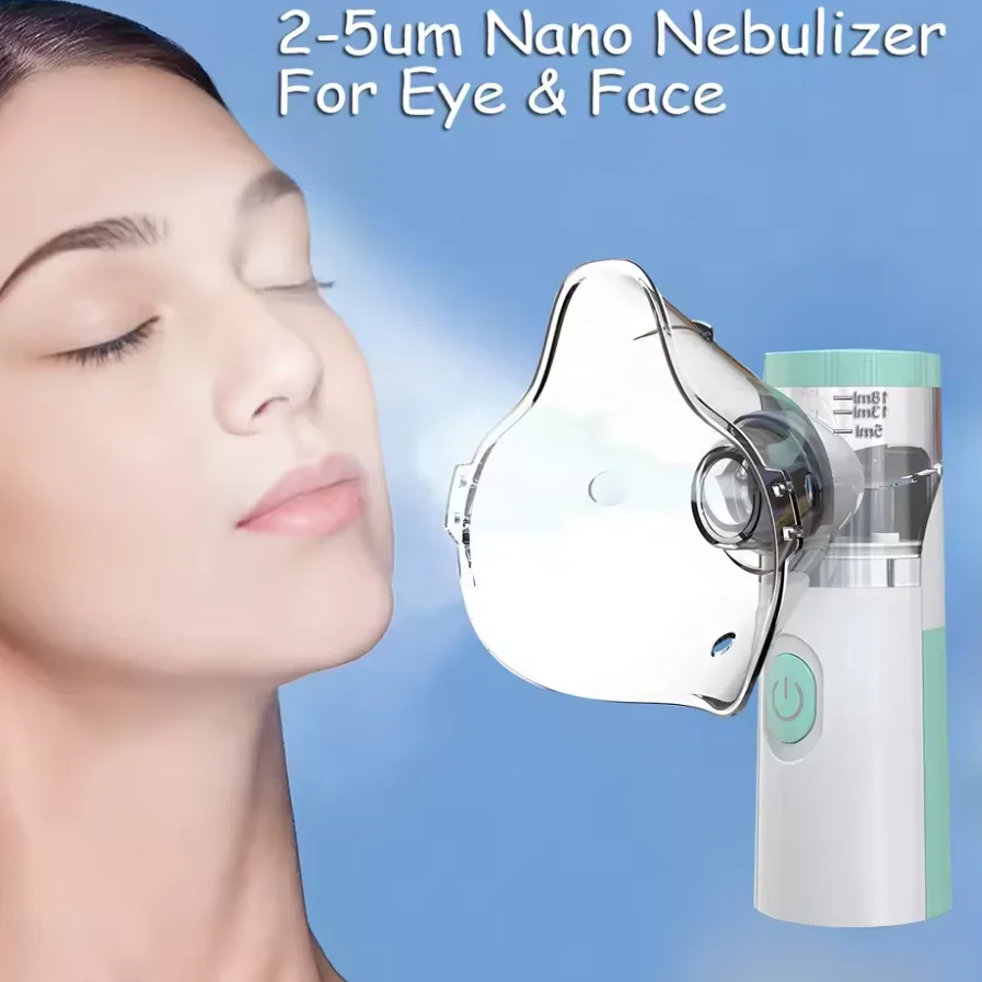 Portable Mesh Nebuliser Machine for Kids and Adults Nano Mist Sprayer Dry Eyes Moisturizing Steamer Device Face Eye Humidifier