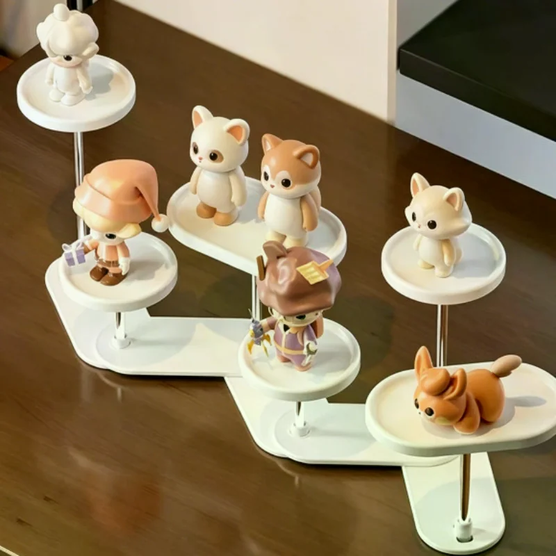 Rotatable Multi Tier Doll Display Stand 360° View Organizer Shelf For  Figures