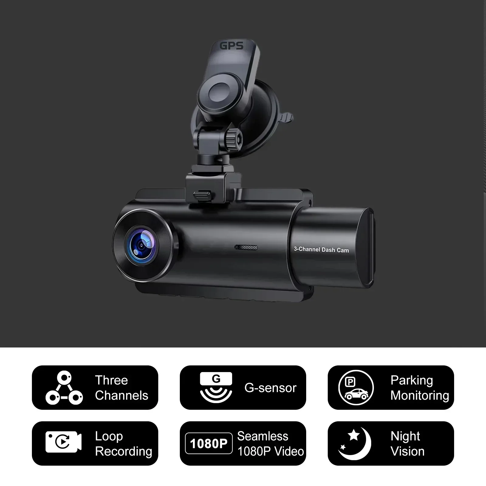 Dash Cam for Car Camera Wifi GPS Night Vision Dvr Para Coche Dashcam 24h Parking Monitor 3 Dvrs Kamera Samochodowa Rejestrator