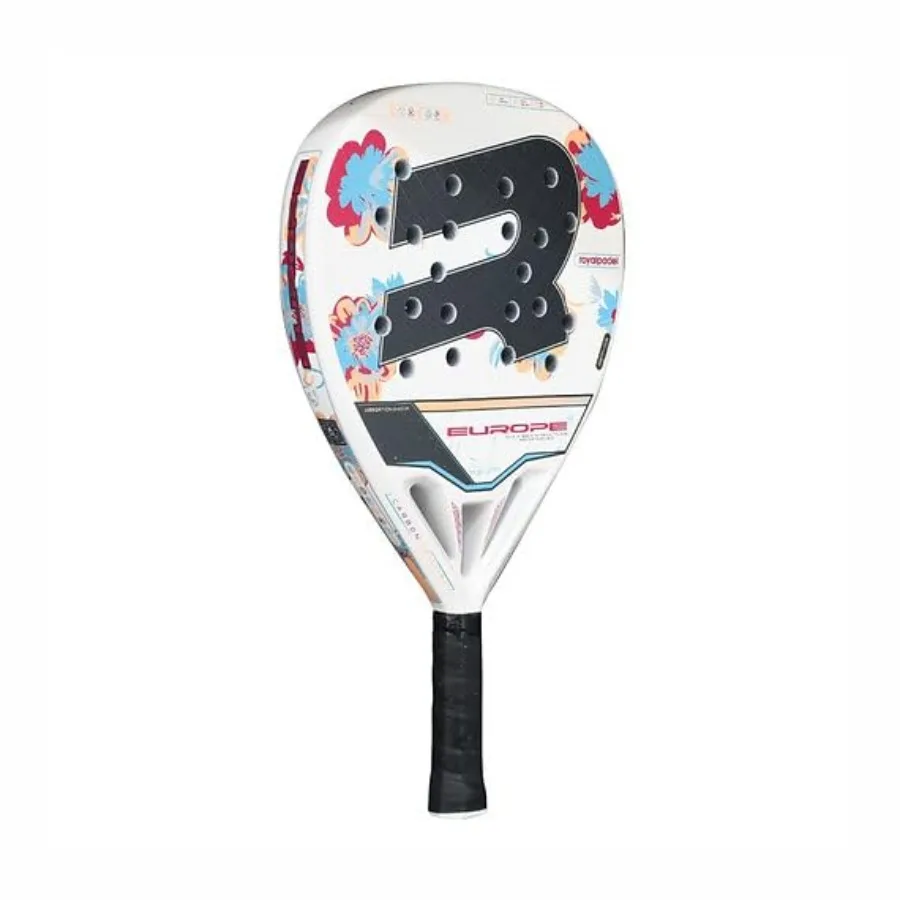 Europe Light Padel Racket for competitive play lightweight polyethylene core with carbon-fiber frame, diamond shape, rough Fibr