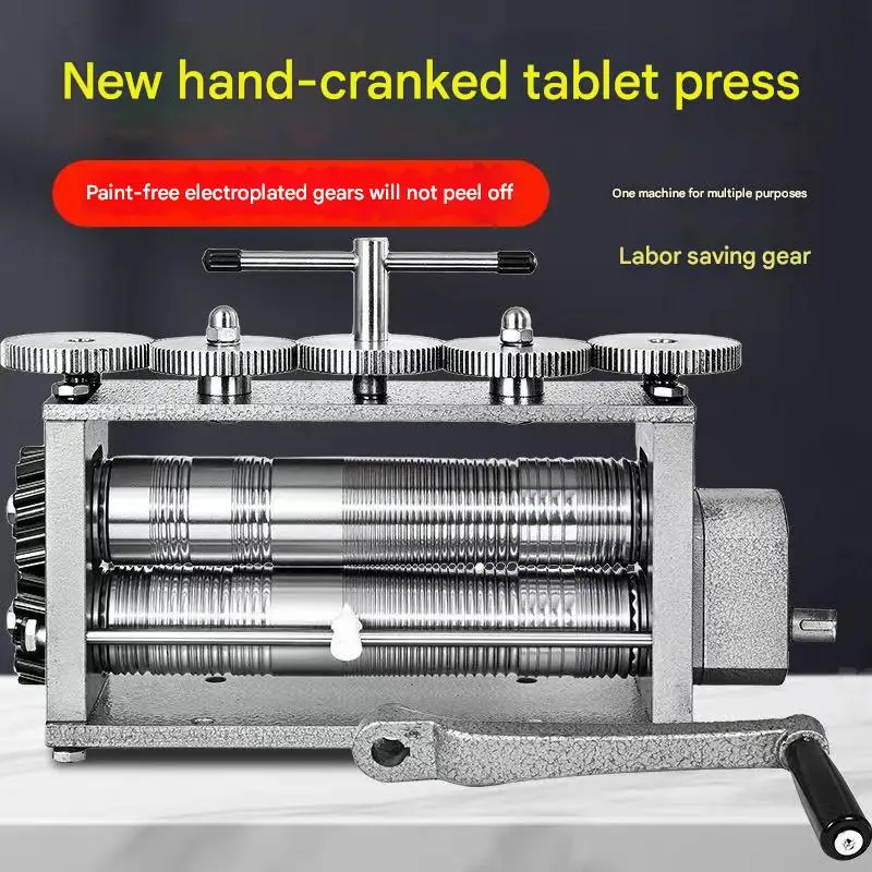 Parti per stampaggio personalizzate Laminatoio manuale Oro Argento Pressa Macchina per oreficeria