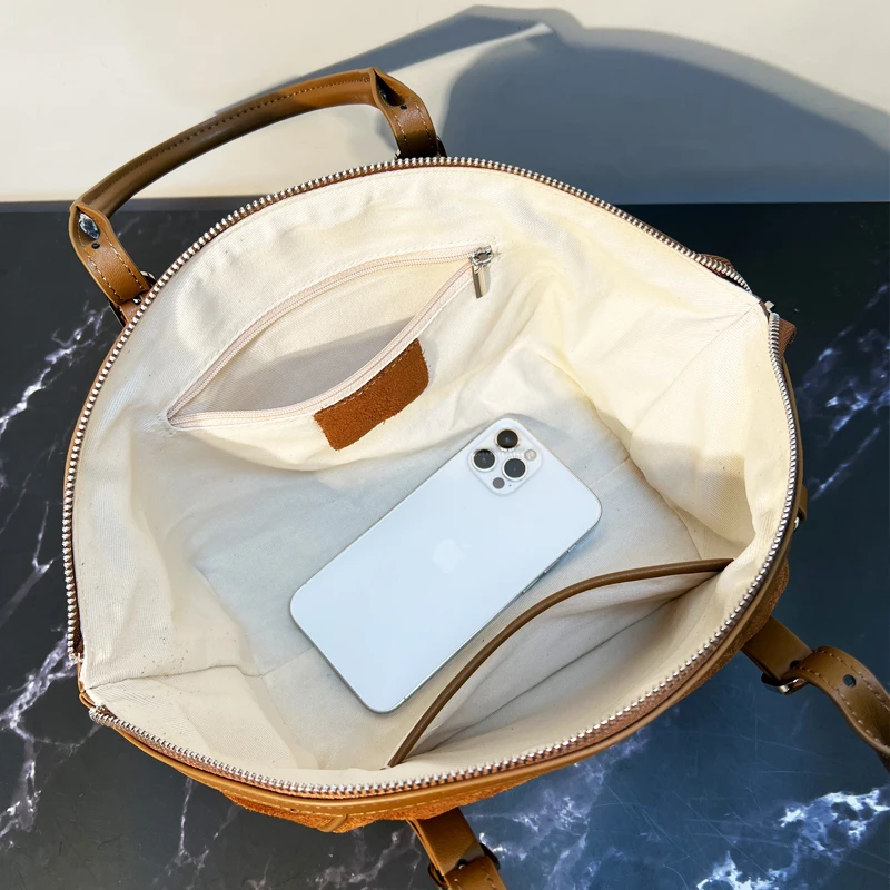 حقائب نسائية من جلد البقر الطبيعي بتصميم فاخر وحقائب يد 2025 جديدة من الجلد الطبيعي بمقبض علوي وحقيبة كتف صغيرة بأحرف أولية مخصصة جودة عالية ًالشحن مجانا وصول الشحن السريع #4