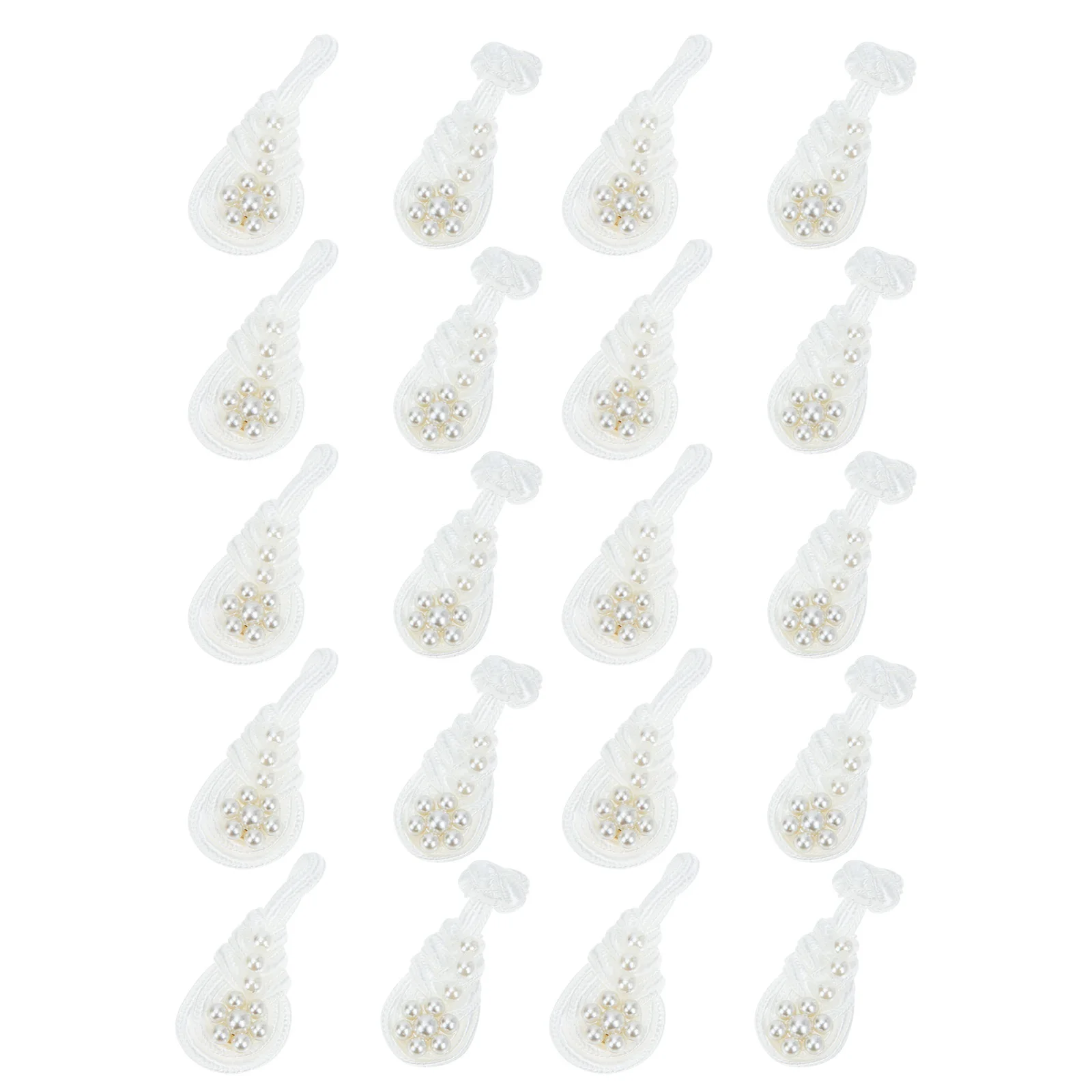 

10pcs Chinese Knot Buttons Pearl Design For Cheongsam Skirt Coat Diy Sewing Decorative Craft Button Clothing Accessories