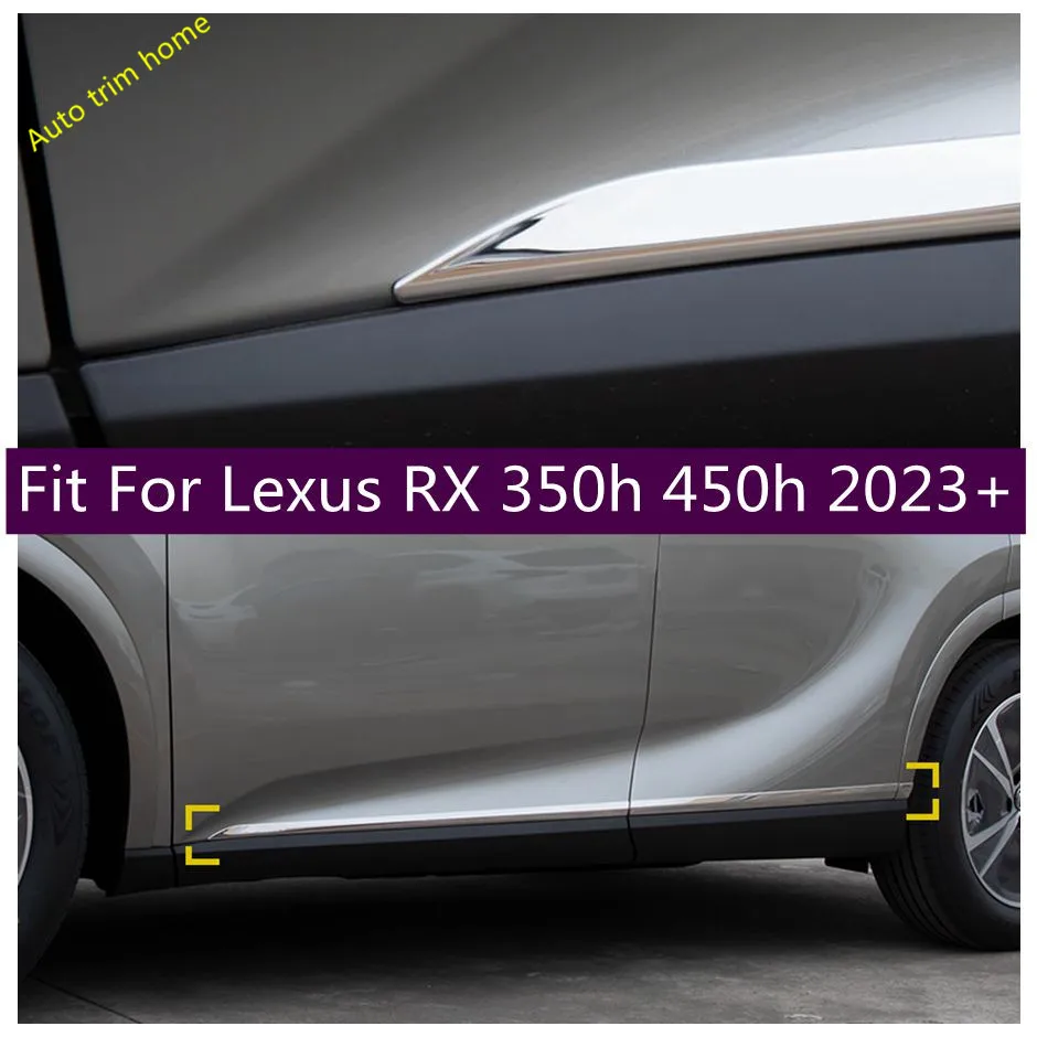 

Exterior Side Door Body Molding Stainless Steel Cover Trim Fit For Lexus RX 350h 450h 2023 2024 Accessories Decoration Parts