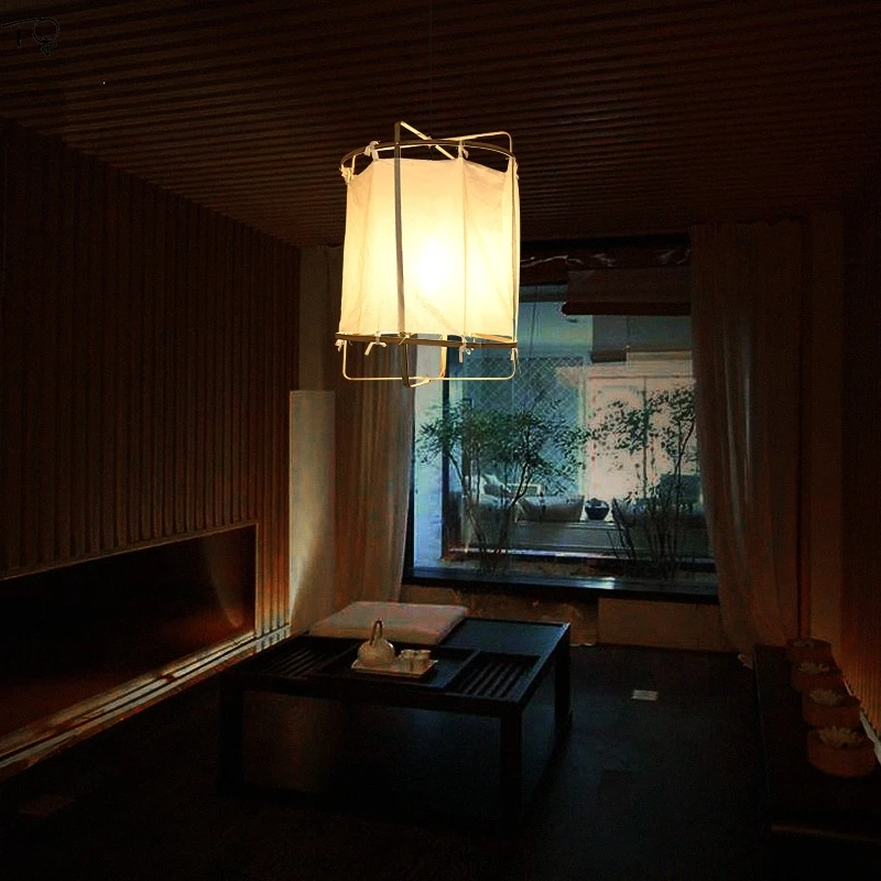 Imagem -04 - Design Japonês Pano de Bambu Lanterna Luz Pingente Clássico Tradicional Zen Arte Suspensão Luminária Jantar Sala Chá Restaurante