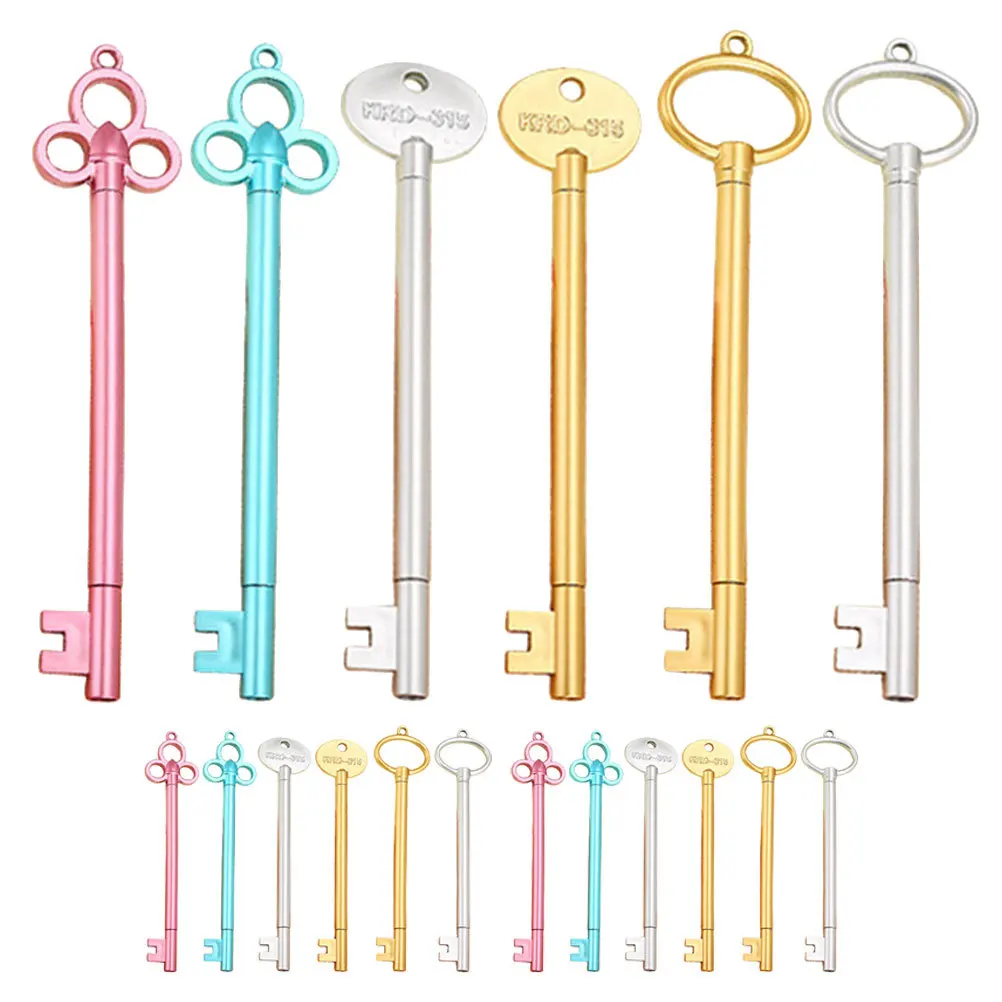 

18Pcs Key Shaped Gel Pens Smooth Writing Comfortable Grip for Students Office Work Universal Writing Tool Lovely Stationery Gift