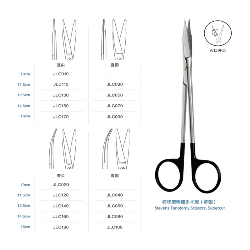 

JZ Medical Express Scissors Blade-end Opening Step-type Anatomical Scissors Comprehensive Tissors Fine Surgery Scissors