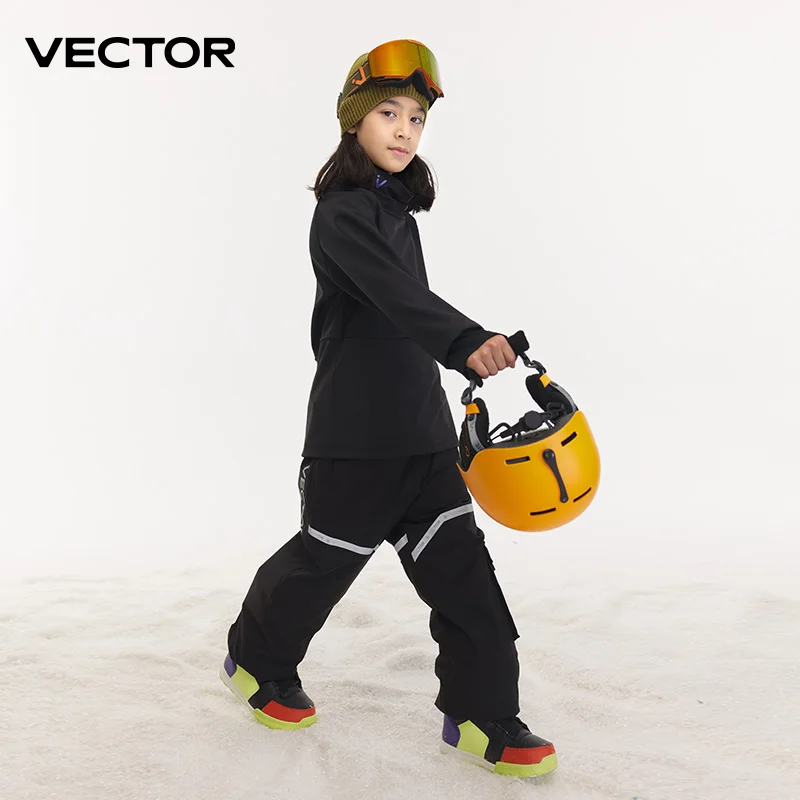 VECTOR, sudaderas con capucha de Color sólido para niños, sudadera cálida de lana, ropa de calle de moda, jerséis informales sueltos y