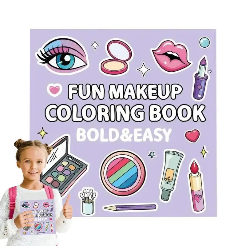 

Makeup Books Makeup Easy Color Book 40 Sheets Coloring Pages With Easy Large Print Home School Accessories For Teens Kids