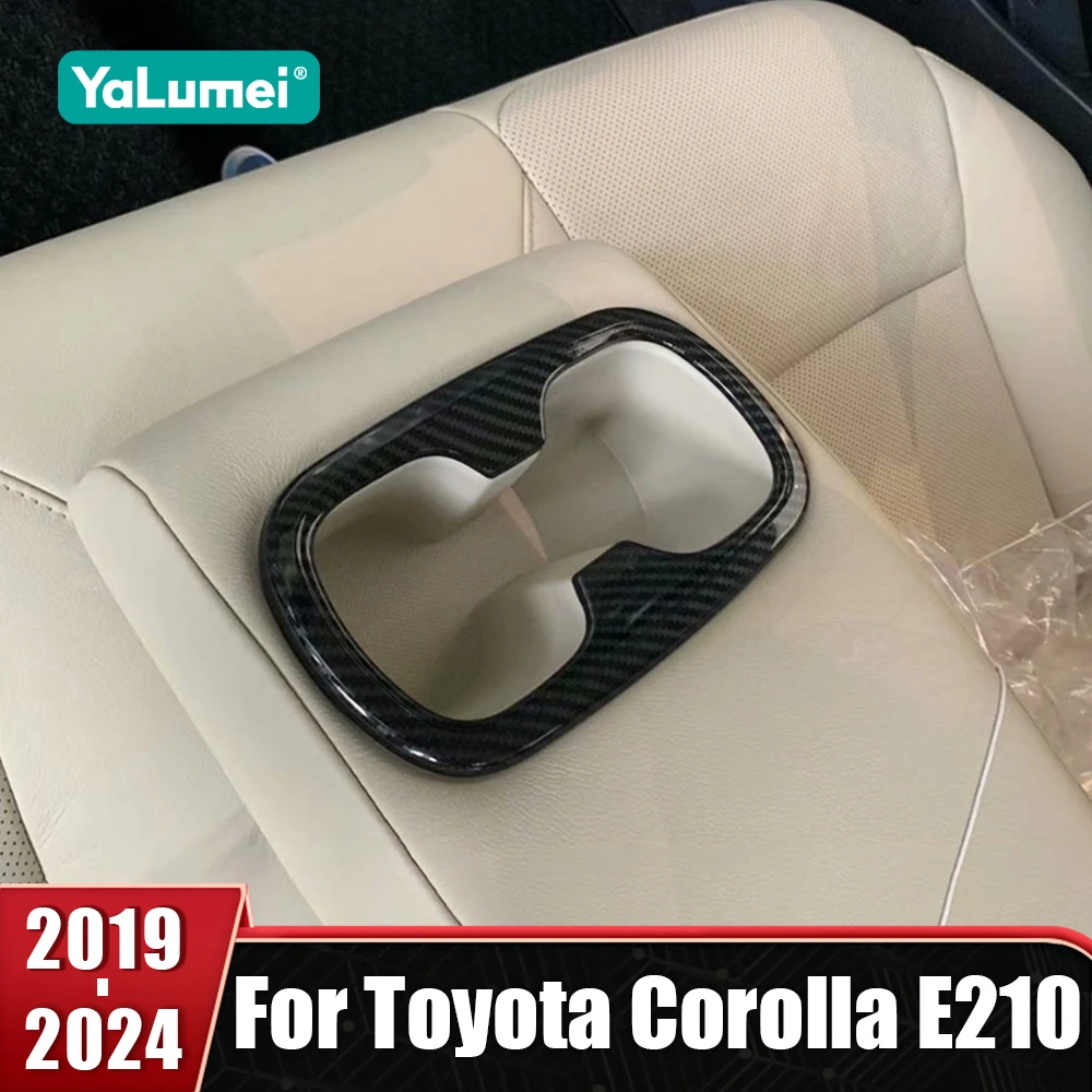 

For Toyota Corolla E210 2019 2020 2021 2022 2023 2024 Hybrid Car Seat Back Row Water Cup Holder Cover Trim Sticker Accessories