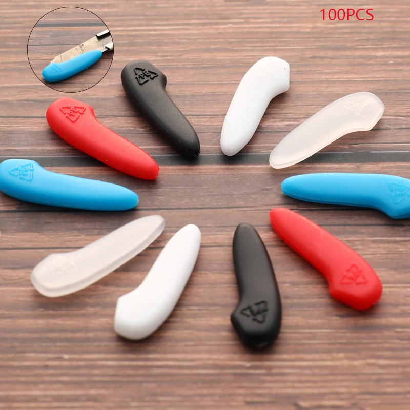 100pcs Kitchen Knivs Tip Cover Clear Case Knif Point Gags Practical Protective Cover Knife Plastic Knives Tips