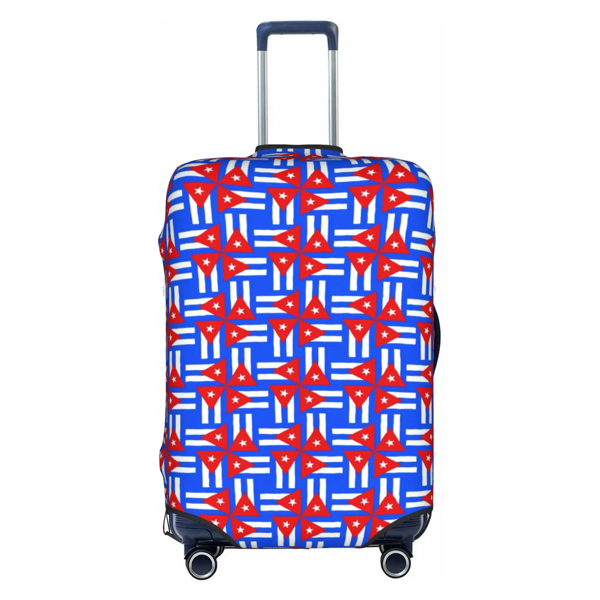 Cuban Flags Collage Luggage Cover Elastic Cuban Patriotic  Travel Suitcase Protective Covers Suit For 18-32 inch