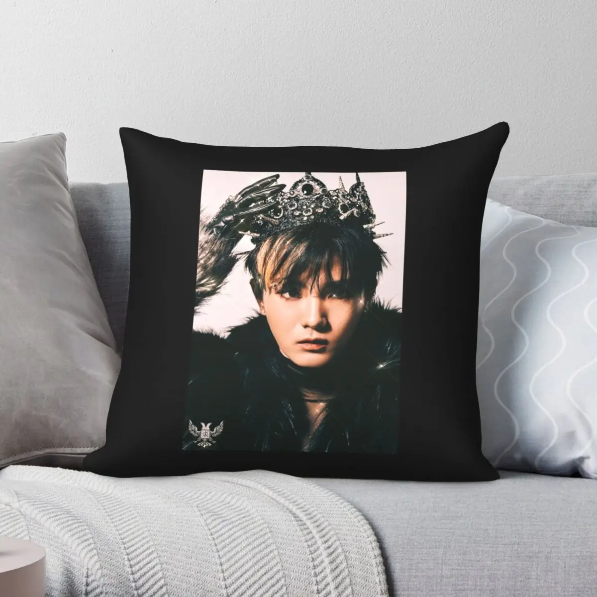 KINGDOM Chiwoo Kpop Sparkle Edit Pillowcase Polyester Linen Velvet Pattern Decor Pillow Case Sofa Cushion Cover Wholesale 45x45