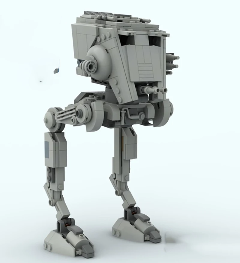 DIY MOC AT-ST miniature building kit with .highly suitable for enthusiasts to use it as a birthday gift for building block toys