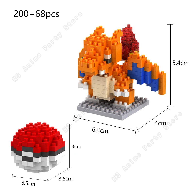 Pokemon Building Blocks Set Pikachu Bricks Block Assembling Micro Anime Gengar Charizard Model Building Toys Gift image 4