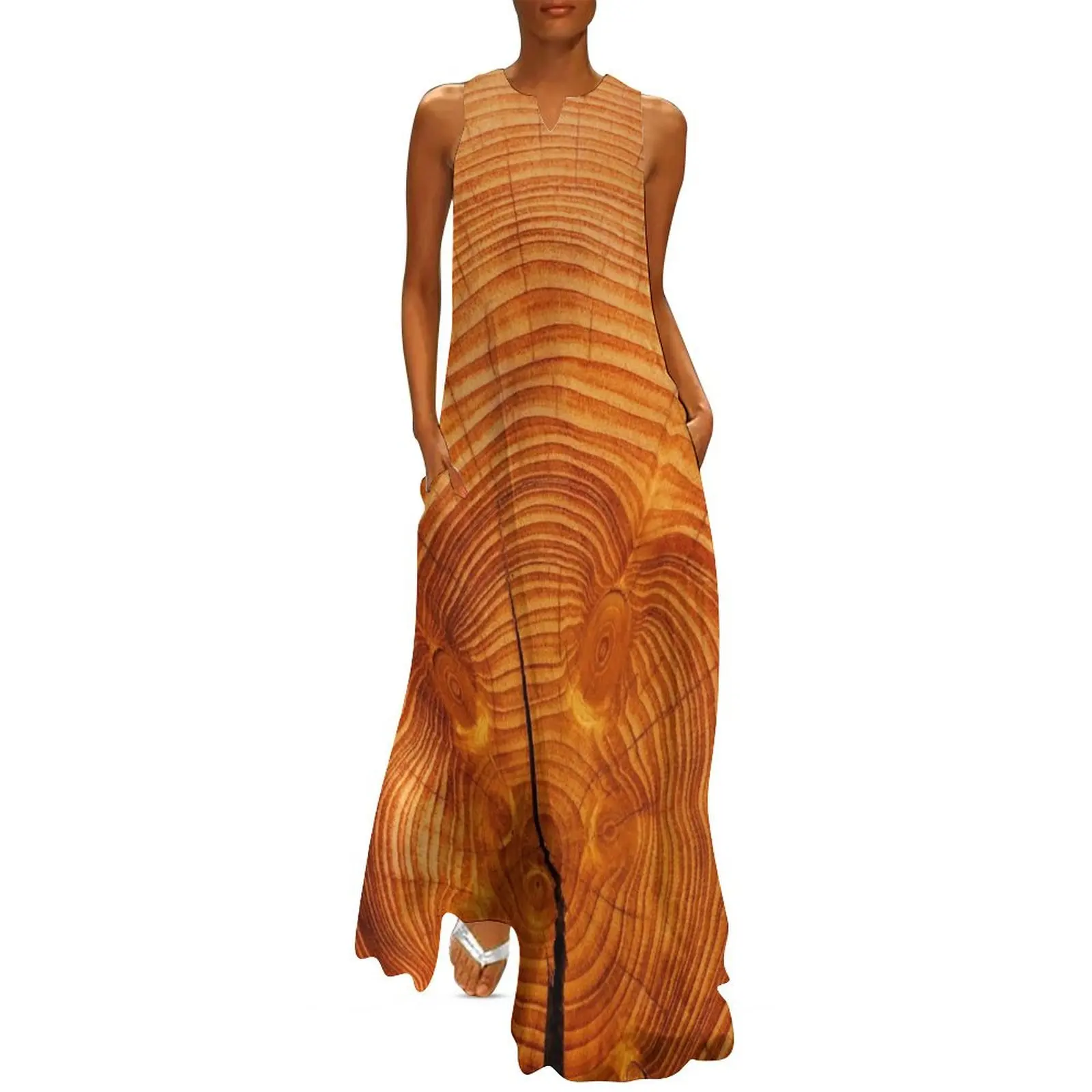 Wood Grain Long Dress ceremony dresses Long dresses