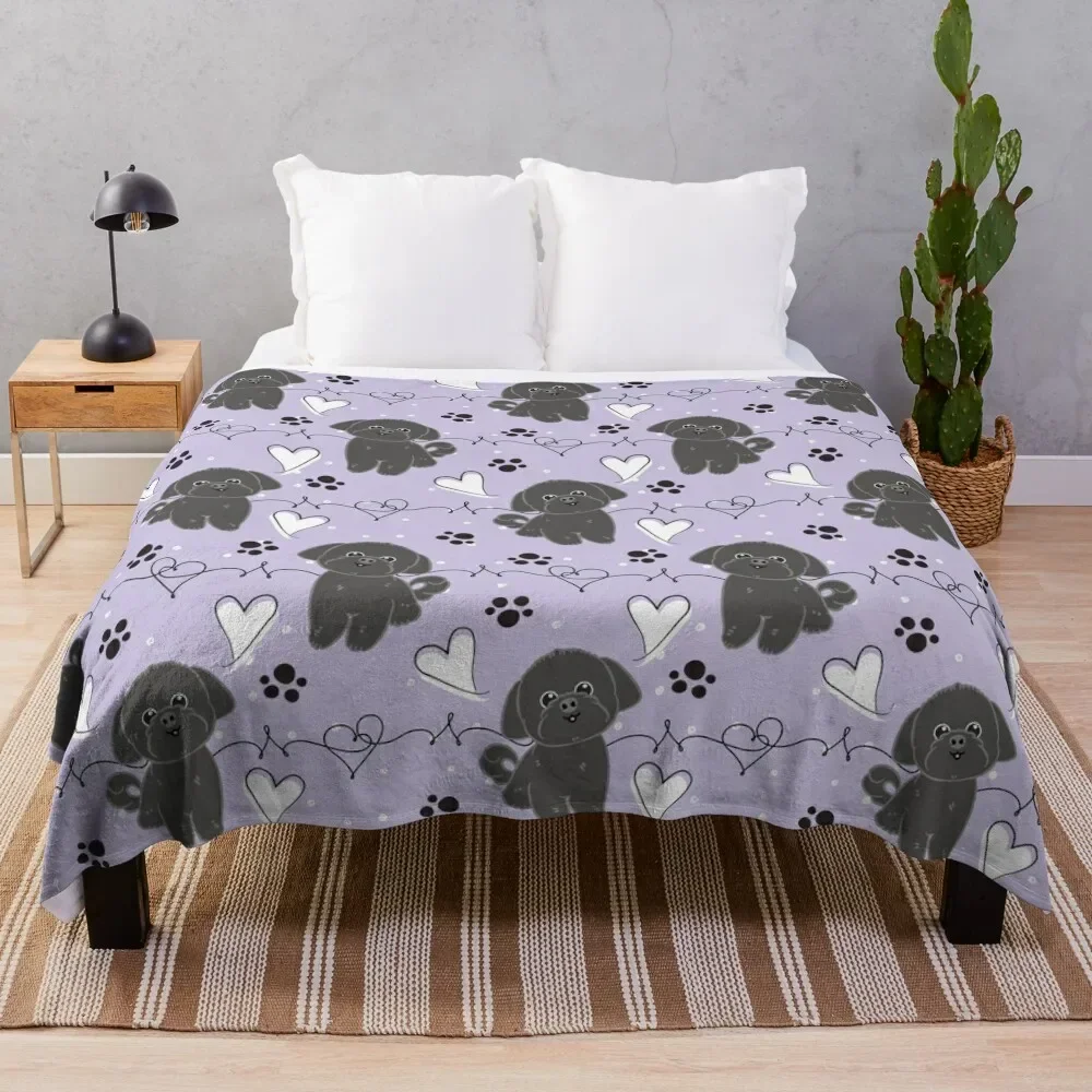 

LOVE Black Shih Tzu Throw Blanket Fashion Sofas Hairy Blankets