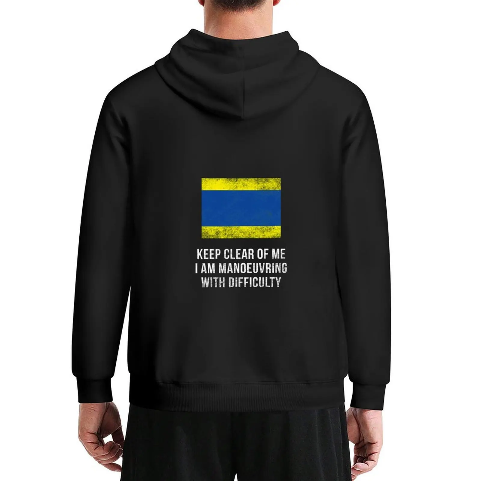 

Keep Clear I am Manoeuvring with Difficulty - Maritime Signal Flag Hoodie male clothes japanese hoodie