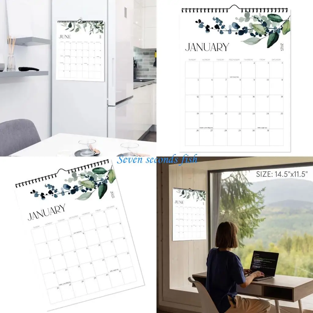 

L74B 2025 Calendar Wall Calendar 18 Monthly Hanging Calendar Office School Supplies