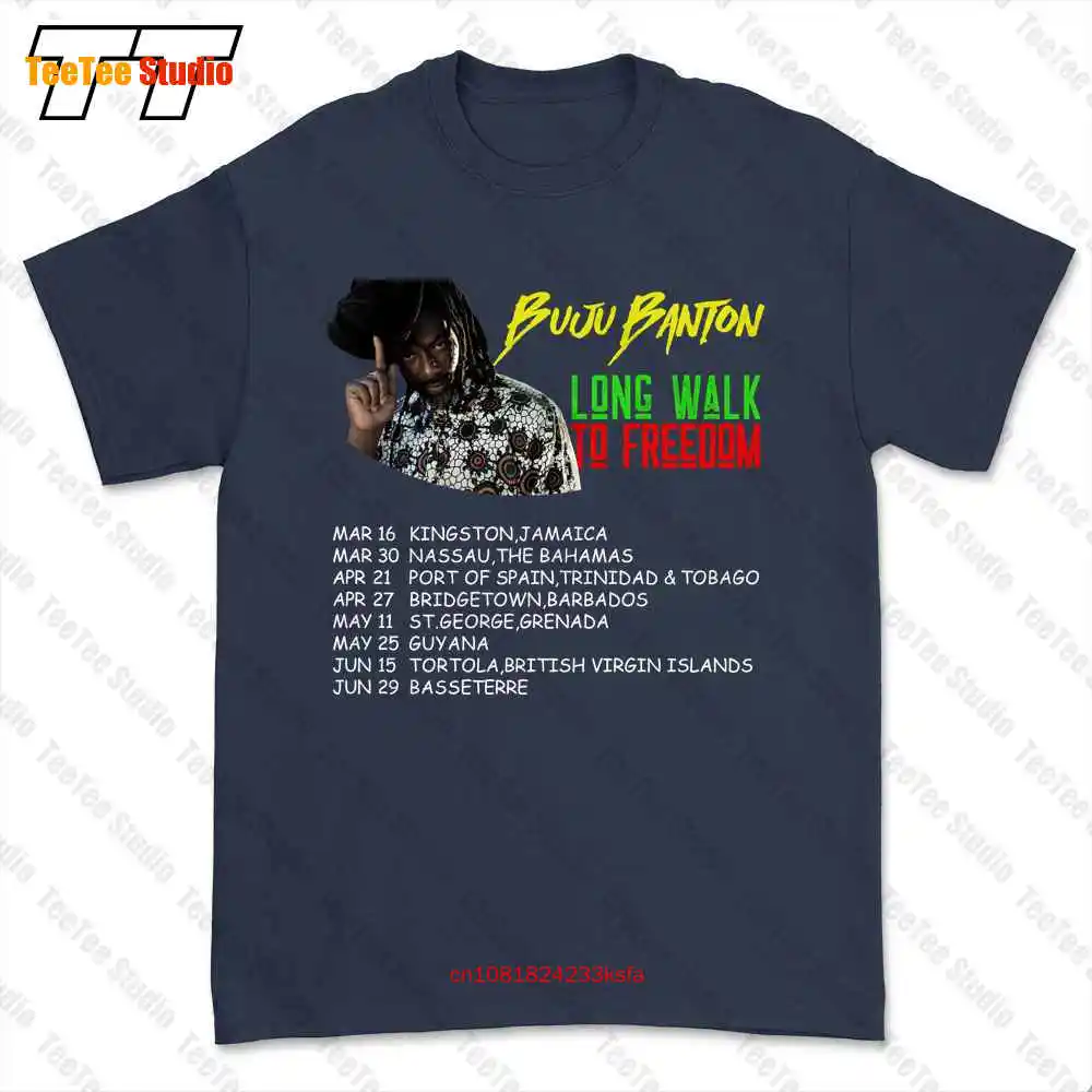 Buju Banton Dj Reggae Long Walk To Freedom Tour T-shirt Tee BKKB