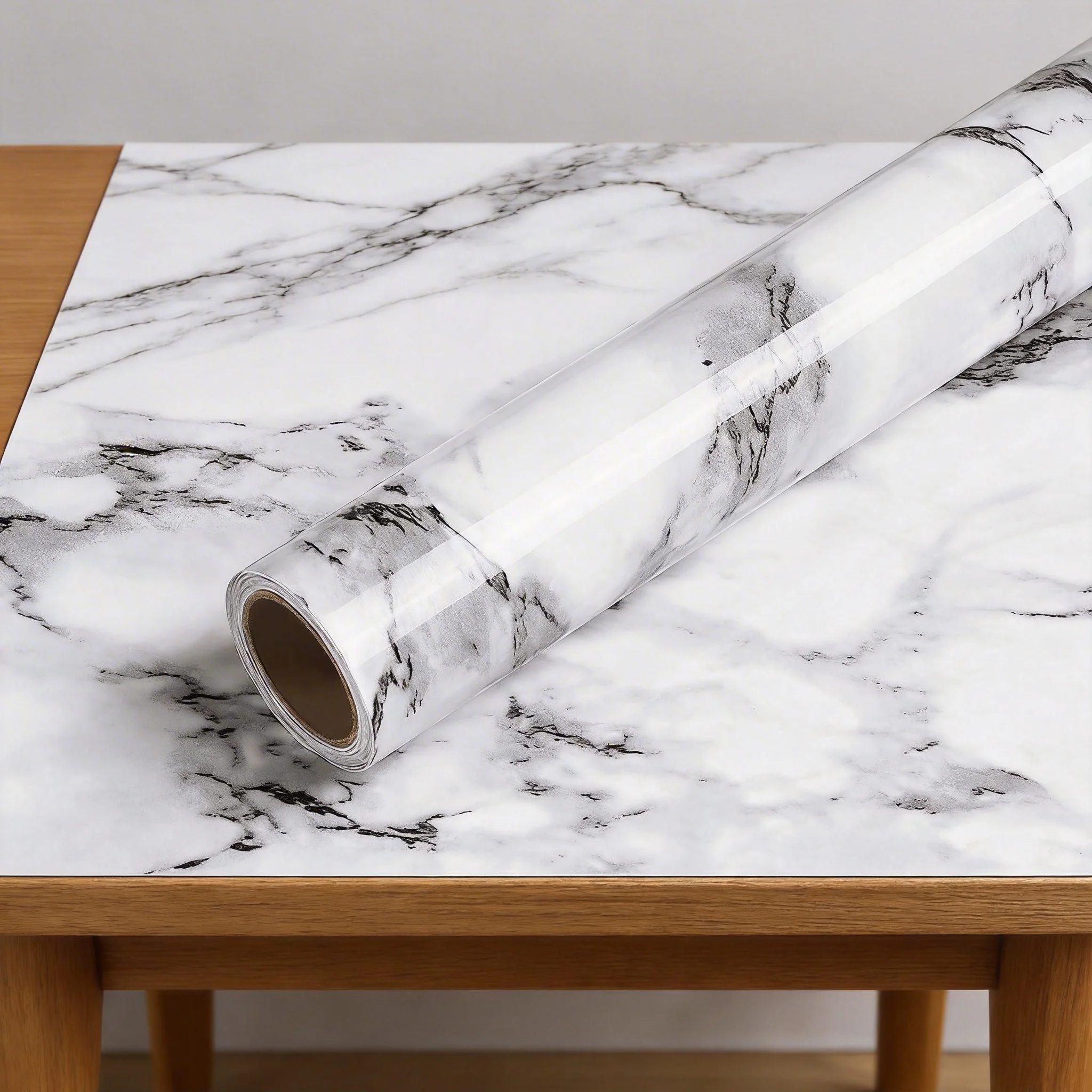 5M X 80CM Marble Self Adhesive Wallpaper Waterproof Oil Proof Kitchen Stickers Thermostability Decorative Film Home Decor