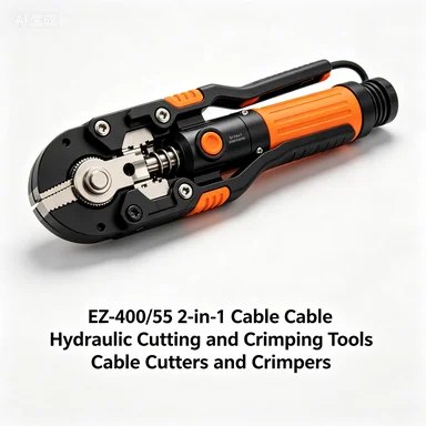EZ-400/55 2-in-1 Hydraulic Cable Cutting And Crimping Tool Cable Cutters And Crimpers for Efficient Cable Management