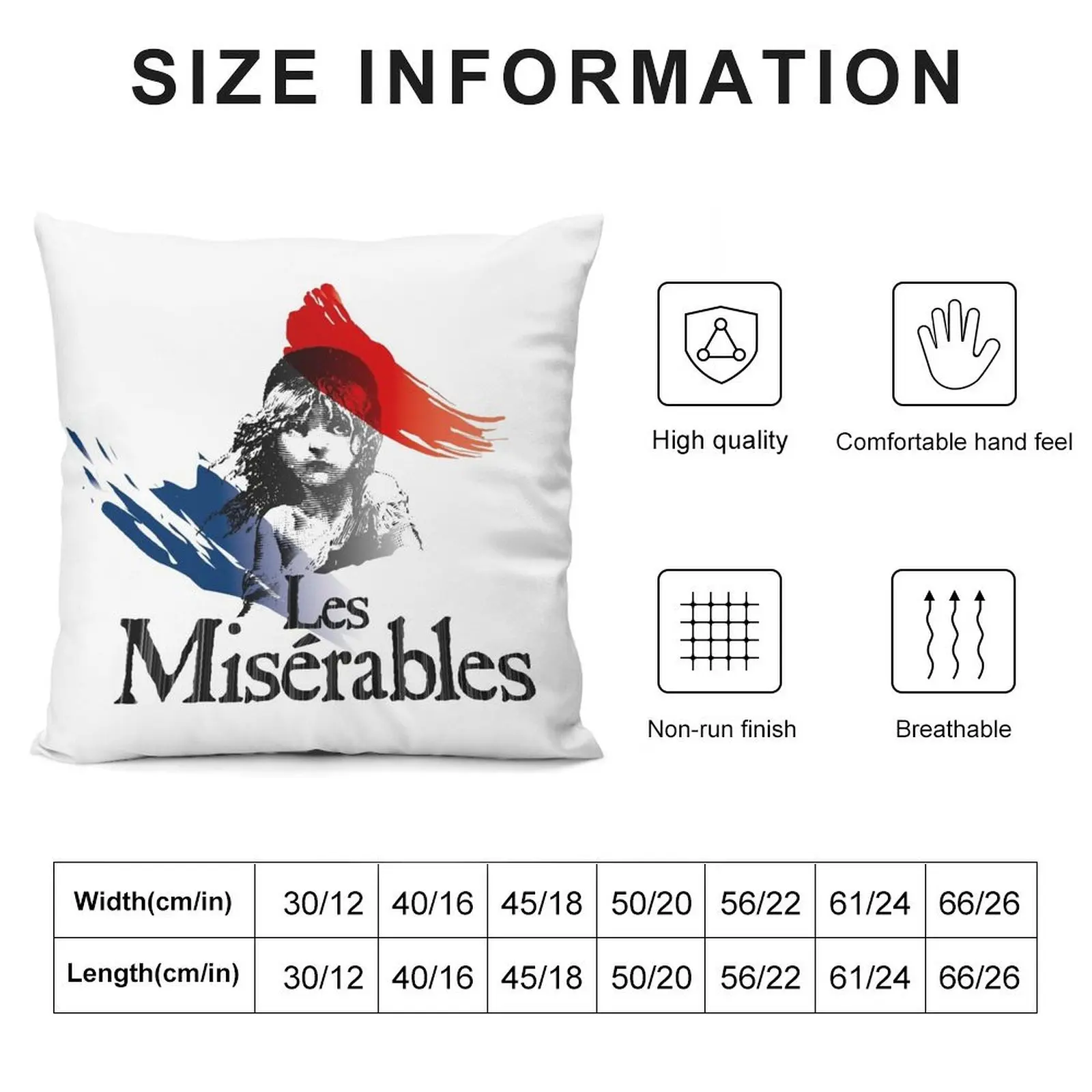 Les Miserables logo girl Throw Pillow Sofa Cushion Cover Sitting Cushion Cushions For Decorative Sofa pillow