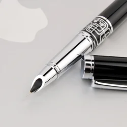 Extra Fine Nib 0.38mm Fountain Pen for Finance Luxury Metal Ink Pens Office Supplies School Supplies Birthday Gift