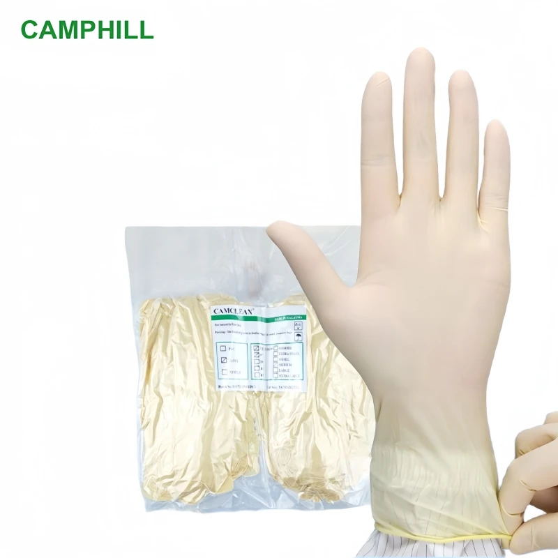 Wholesale 9-inch/12-inch High elasticity no powder gloves Laboratory, Dust free workshop disposable purification latex gloves