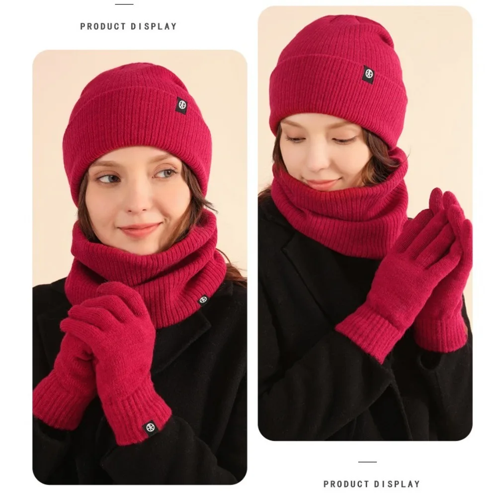 Nekwarmer Wintermuts Hoeden Sjaal Handschoenen Set Koudbestendig Winddicht Wintermuts Masker Sjaal Gehoorbescherming Dikker