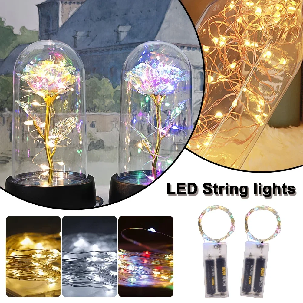 2M 20 Led Strings Copper Wire 2x AA Battery(NOT Included) Operated Christmas Wedding Party Decoration LED String Fairy Lights