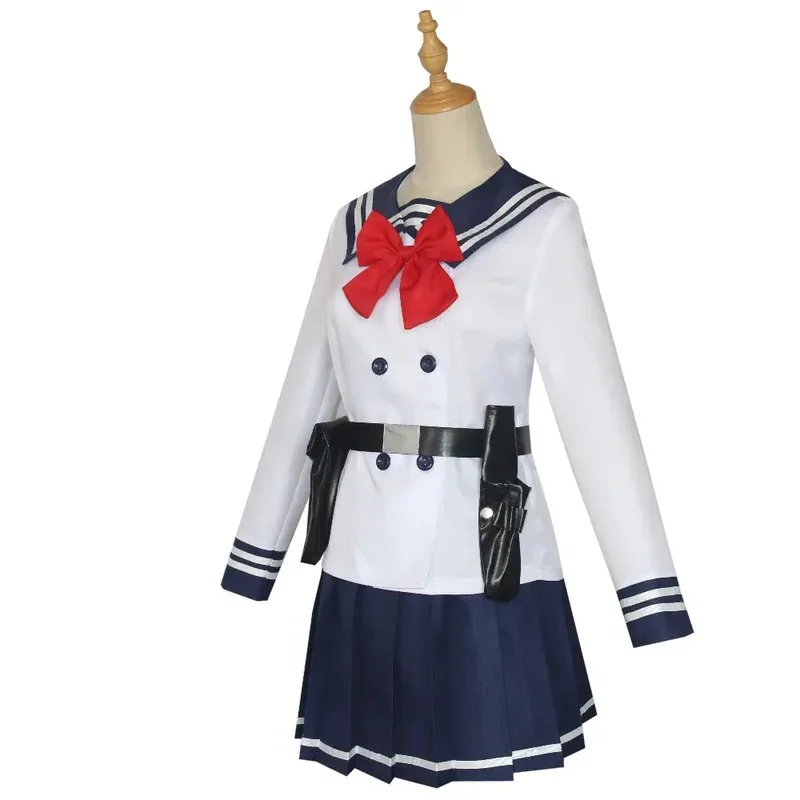 Anime High Rise Invasion Cosplay Costume Wigs Tenkuu Shinpan Yuri Honjo Wig Women Sailor Suit JK School Uniform