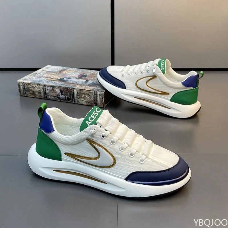 Large Size Spring and Autumn New Thick Sole Height Increasing Casual Men's Shoes Niche Trend Versatile Flat Sports Men's Shoes