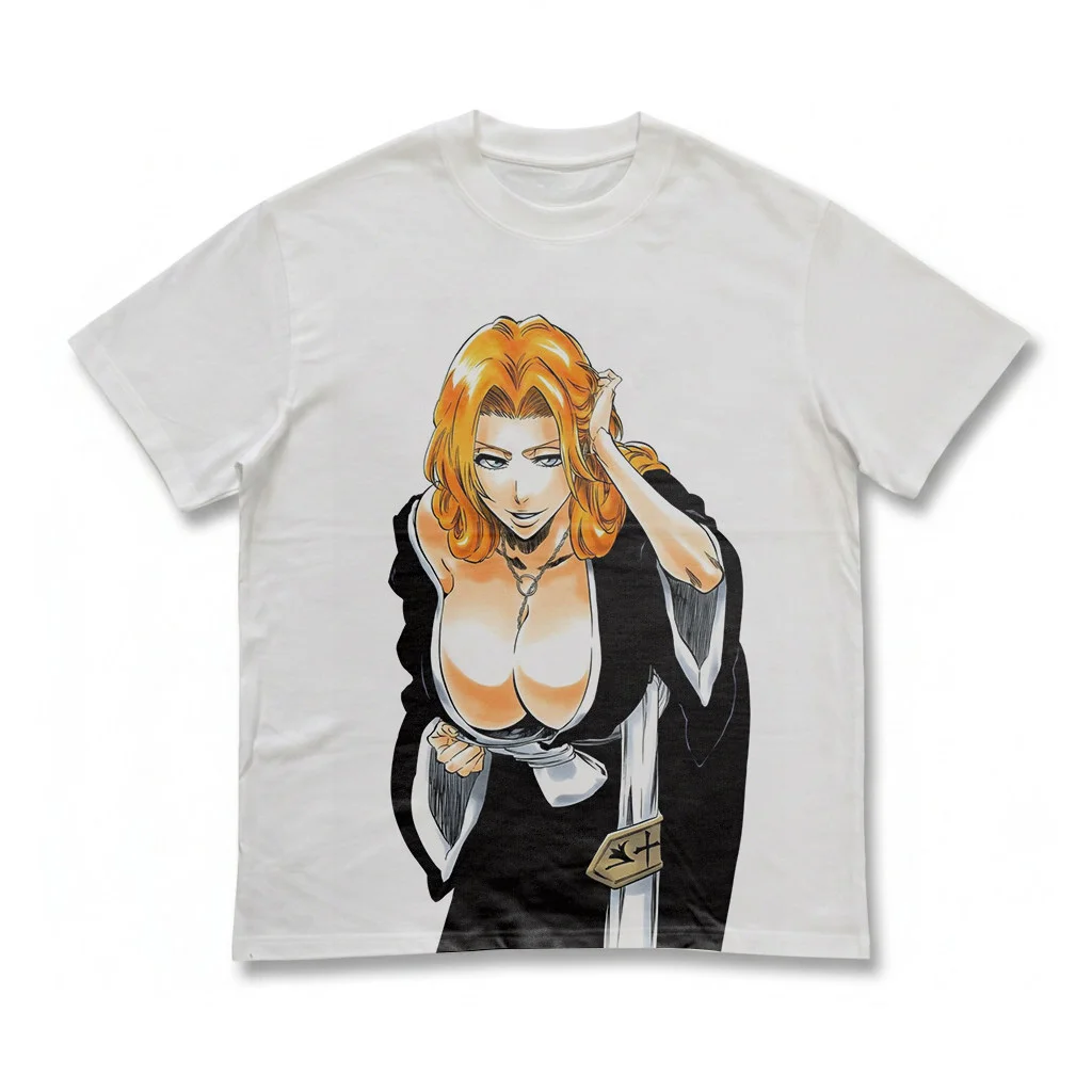 Heißes Anime Bleach Ichigo Kurosaki Grafik-Baumwoll-T-Shirt Unisex Kurzarm Mode-Marken-Tee Luxus Casual Vintage T-Shirts – Detail 7