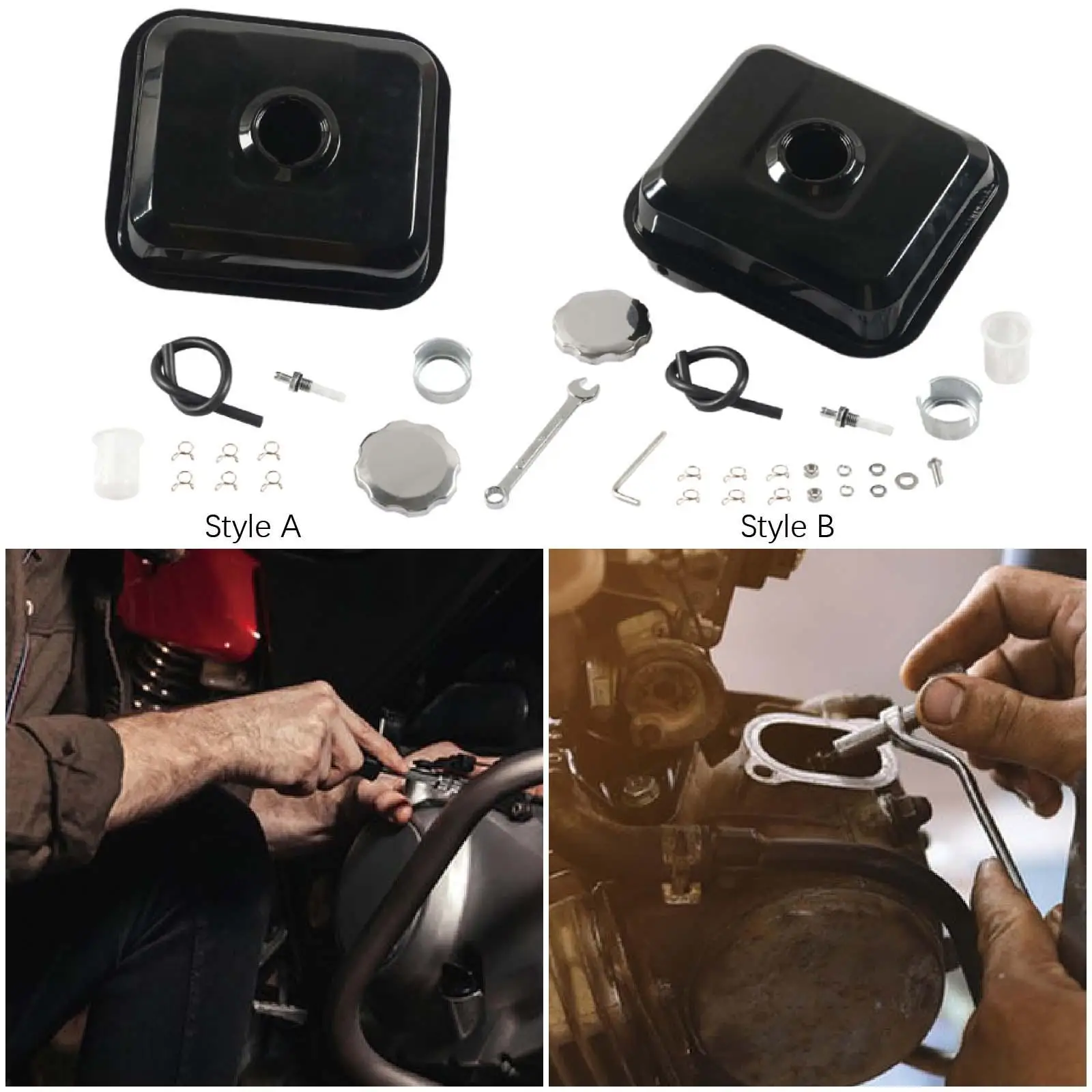 Motorgastank Roestvrij dopmontage Metaal Stevig Eenvoudige installatie 0,8