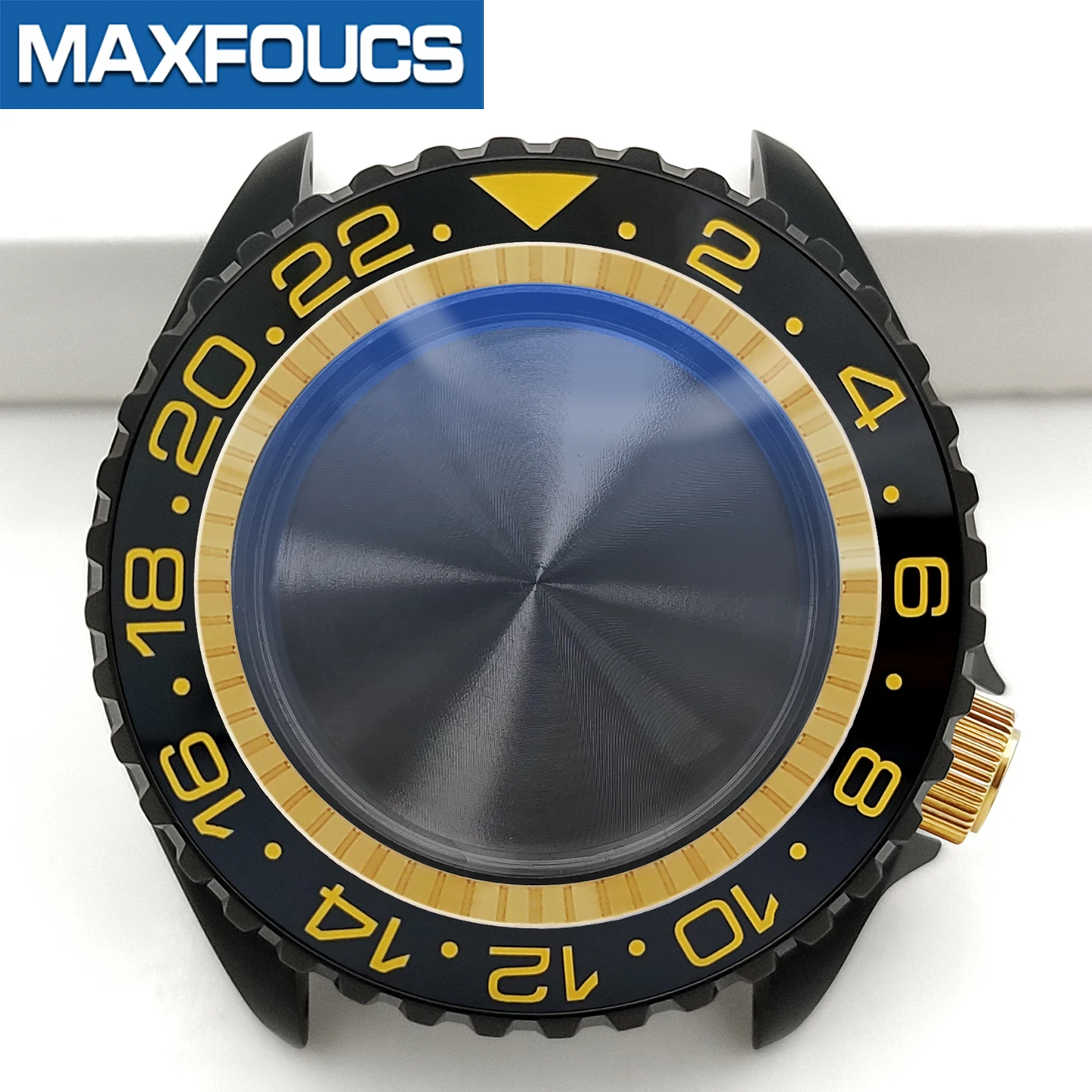 SKX NH 3.8 Schwarzes Mattes Uhrengehäuse-Set 4-Uhr-Position Edelstahl-Finish MOD NH36 Einsatz Saphirglas Kapitelring Kundenspezifische Teile – Detail 19