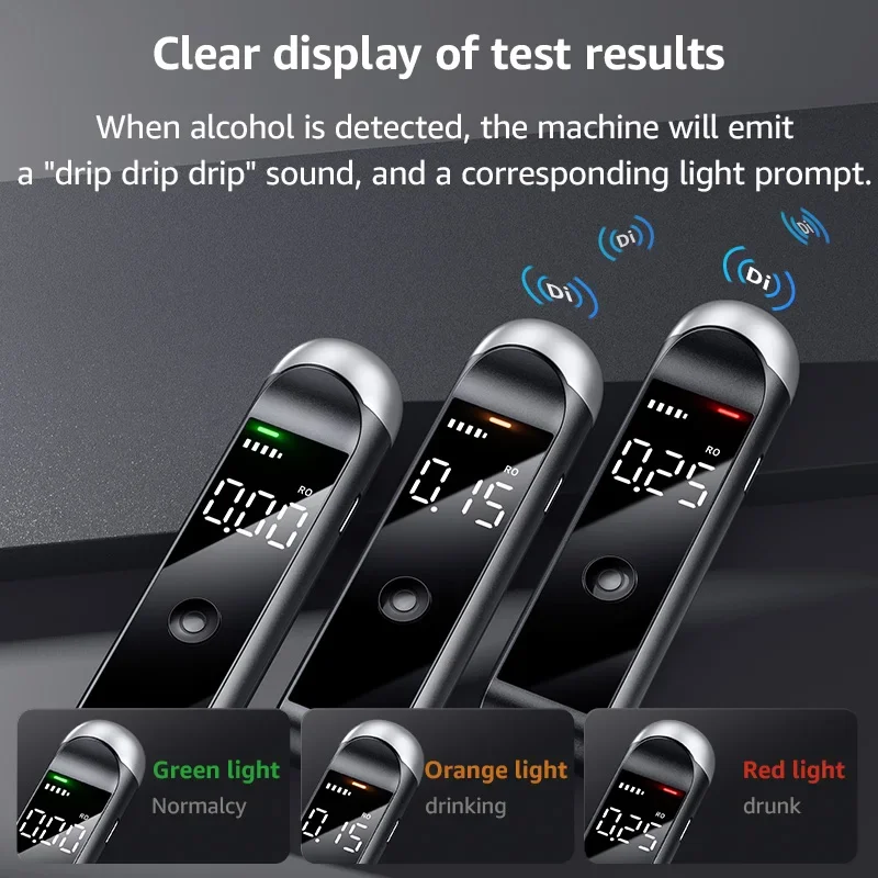 2024 NEW Automatic Alcohol Tester Professional Breath Alcohol Tester Rechargeable Breathalyzer Alcohol Test Tools