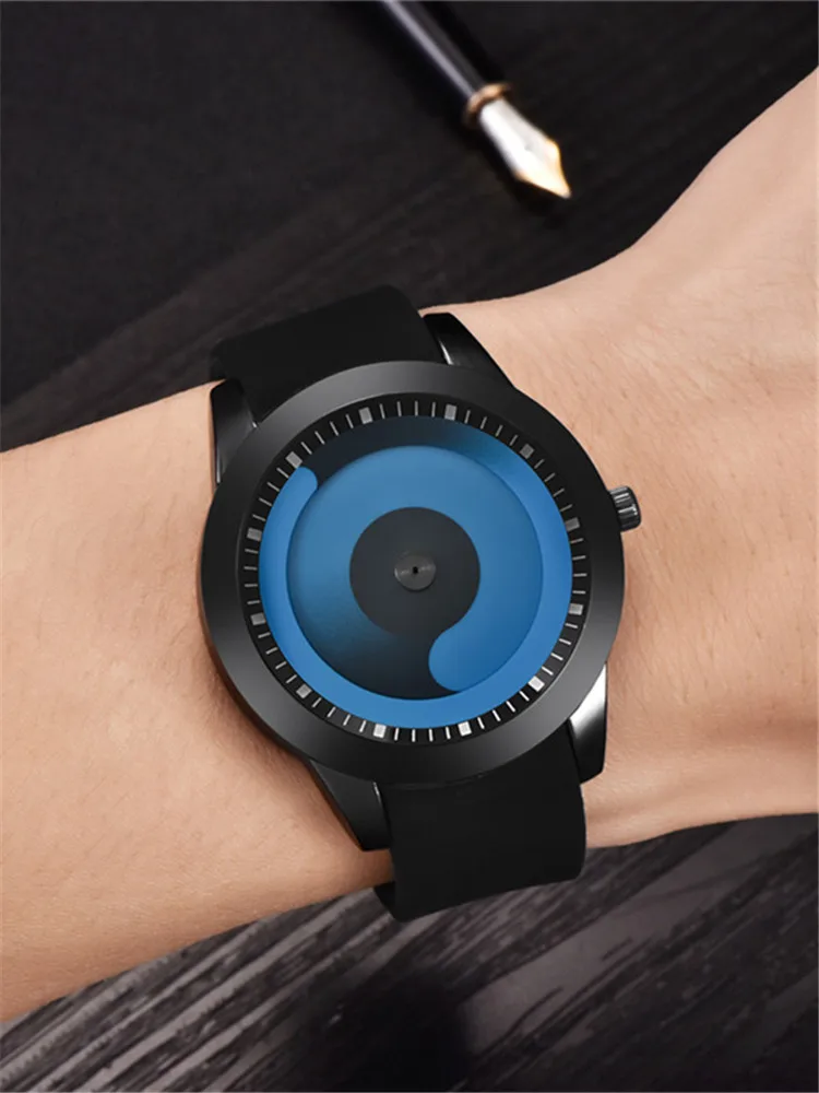 فريد مصمم الساعات للرجال Reloj Hombre الطلاب موضة سيليكون الفرقة ساعة كوارتز رياضية بسيطة أسود Montre أوم 2025