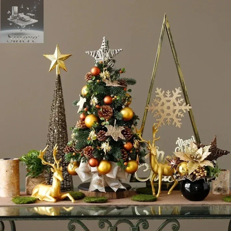 

30-90Cm desktop Christmas tree set Hotel shopping mall decoration Christmas decorations Christmas tree ornaments