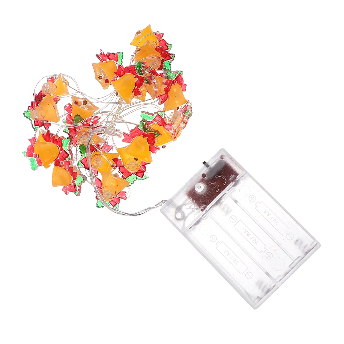 1Pcs Christmas Bell String Lights LED Decorative Light for Party Eco Friendly Exquisite Appearance Easy Install Assorted