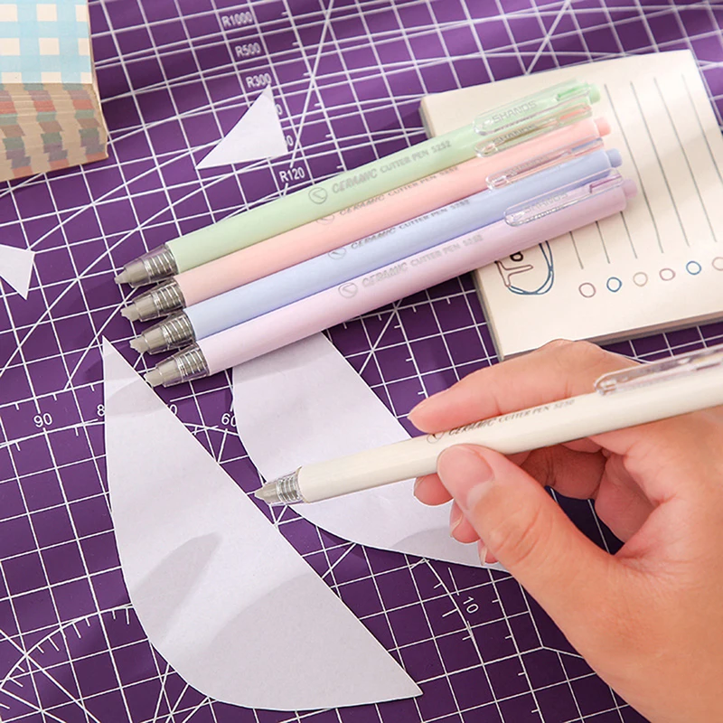 4 Pcs Craft Basic Set Tools Kits Including Paper Cutter Tweezers Scraper Glue Sticks Pens For Scrapbooking