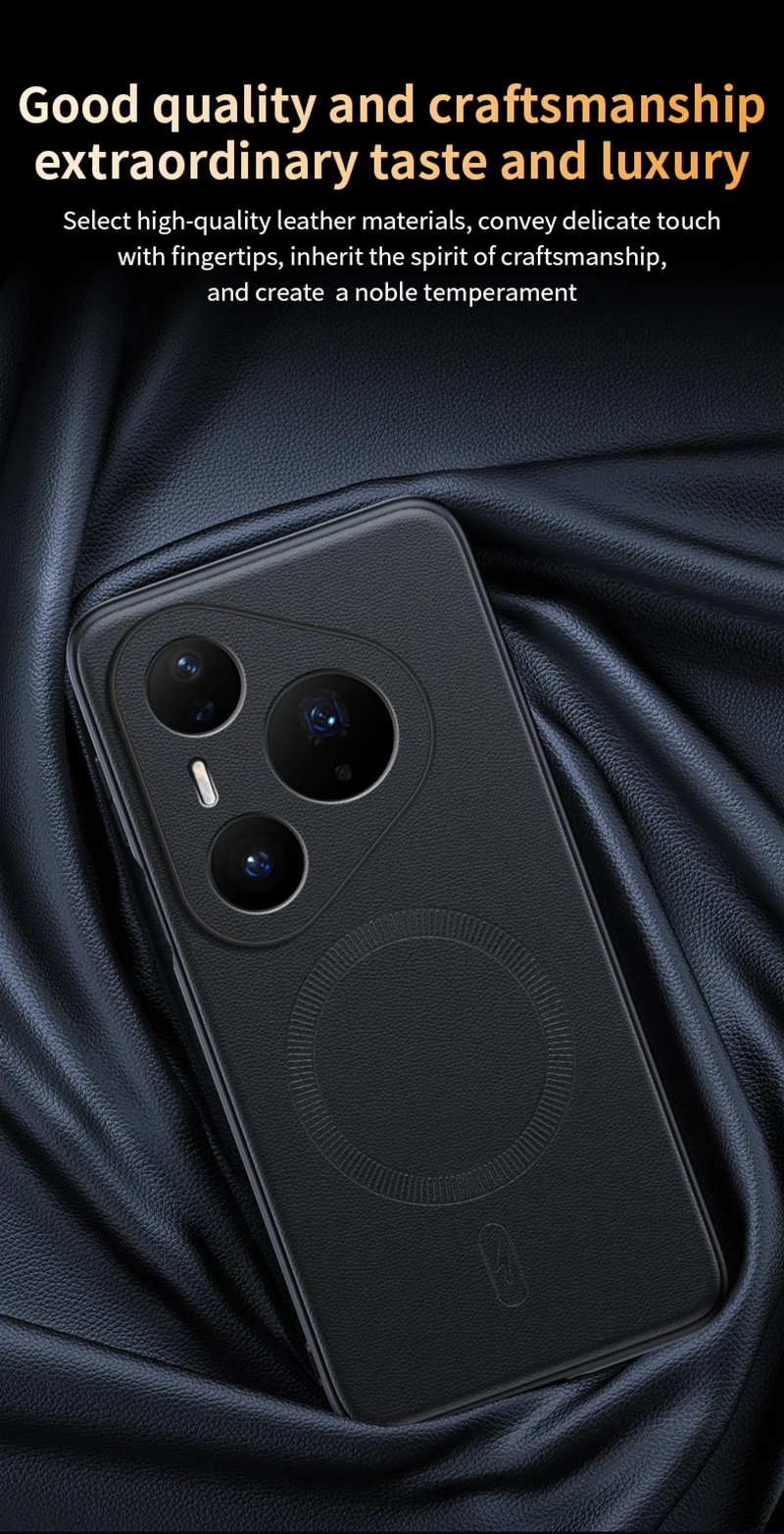 Für Huawei Pura 80 Pro Hülle Magnetische Leder-Schutzhülle Hochwertige Anti-Fingerabdruck Rutschfeste PC+TPU – Detail 8