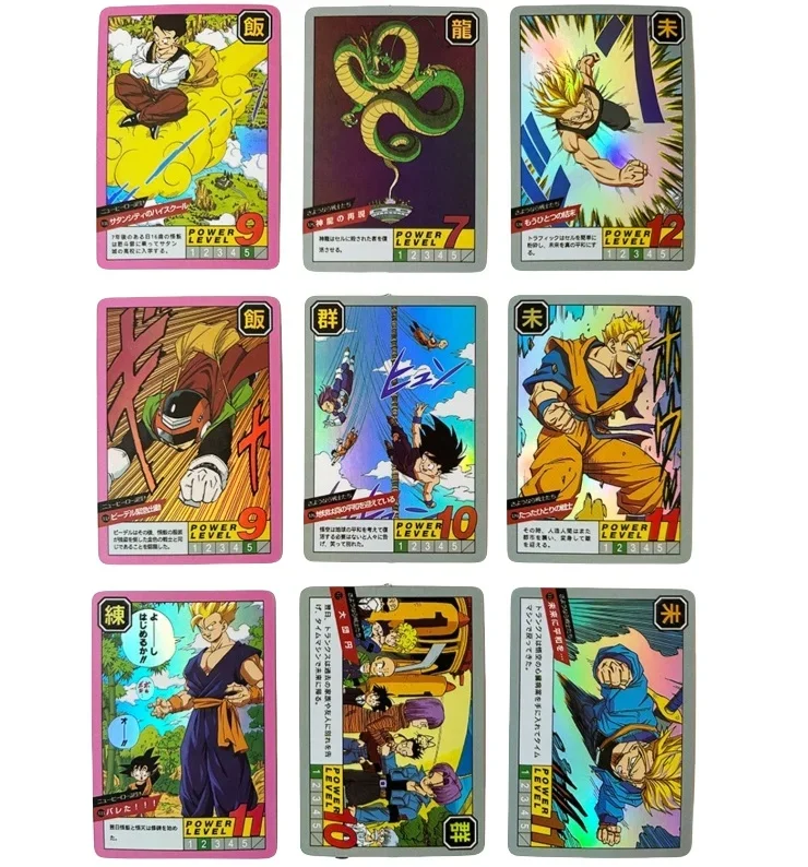 54 Sheets Dragon Ball Flash Card Son Goku Gohan Majin Buu Trunks Hercule DIY Jidou Action Toy Figures Anime Game Collection