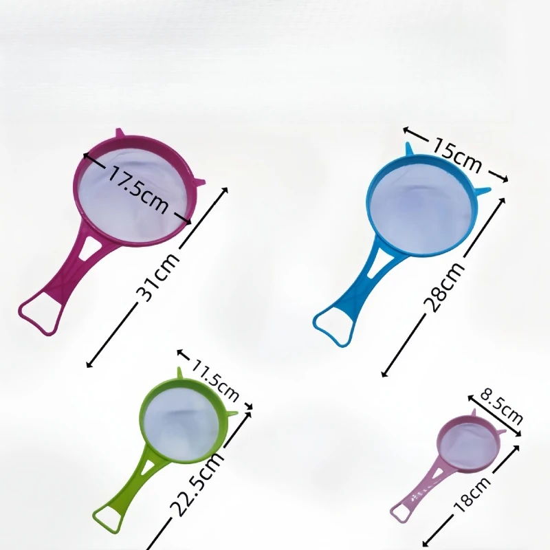 جديد 4 قطعة البلاستيك غرامة مرشح شبكي مصفاة حليب الصويا غربال منخل دقيق مع مقبض عصير و فلتر شاي أداة المطبخ